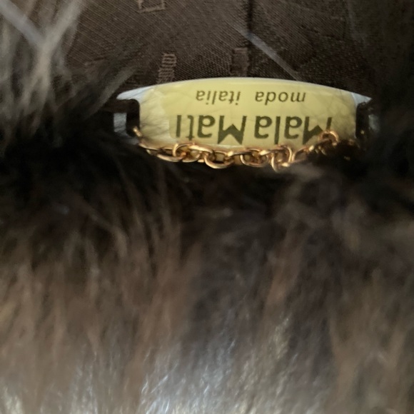 MalaMati Italian real fur jacket size 44 (8-10) chocolate brown colour. - Picture 6 of 9